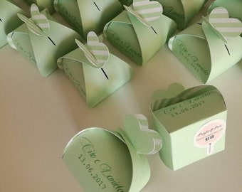Set 10 boxes for confetti Heartbox