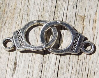 4 connector handcuff freedom 30 x 10mm - silver
