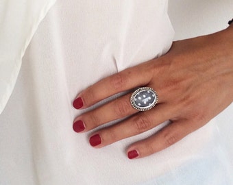 Polkadots Ring Silver Handmade Jewelry Photo Ring