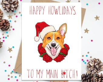 Funny Greeting Card, Holiday Card, Funny Christmas Card, Card for Her, Card for Best friend, Card for Sister, Blank Greeting Card