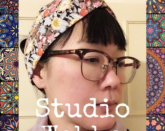 Liberty floral print twisted turban headband with elastic