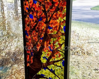 Stained Glass Mosaic - Autumn Foliage