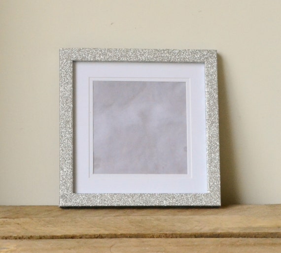 Silver Glitter Sparkle Photo Frame with Removable Border
