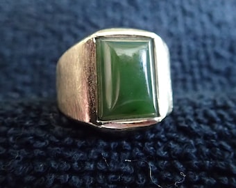 Vintage Uncas Art Deco 18k G.F. Aventurine Ring