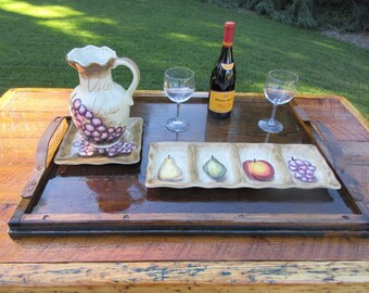 Serving Tray / Platter - Reclaimed Wood & Hardware