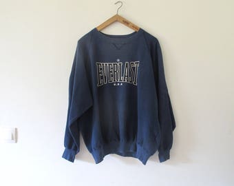 Vintage 90s EVERLAST sweatshirt raglan oversize 80s-90s • XL • boxing