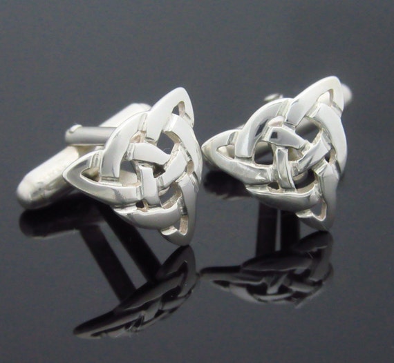 Infinity Knot Cuff Links - Trinity Knot Cuff Links - Handmade Cuff links - Irish Jewelry - Free Insured Worldwide shipping