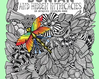 Bunian and Hidden Intricacies PDF version coloring book instant download | Coloring Pages | Flowers | Doodles | Zentangle by Marty Woods