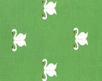 SALE Sommer Summer Swan Grass- Sarah Jane Studios for Michael Miller floral fabric