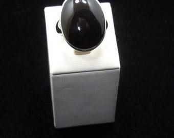 Naatural Black Onyx Silver 925 Ring