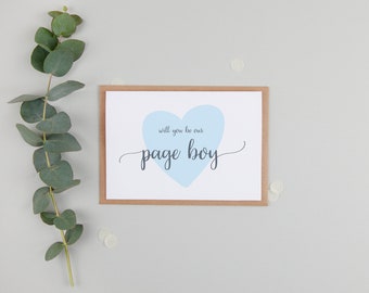 Will You Be Our Page Boy Card - Card For Page Boy - Cute Page Boy Card - Page Boy Gift - Will You Be Our Page Boy - Page Boy Request Card
