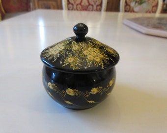 PAPER MACHE TRINKET Box with Lid