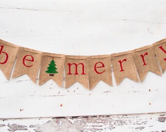 christmas decoration be merry banner burlap christmas banner rustic christmas banner holiday - Burlap Christmas Banner christmas decoration be merry banner burlap christmas banner rustic christmas banner holiday - Burlap Christmas Banner