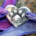 Paw Print on My Heart Silk Ribbon Wrap Bracelet, Rustic Jewlery, Boho Wrap Bracelet, you choose color