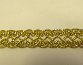 Metallic Gold Designer Braid/Gimp/Trim Craft/Haberdashery -1404