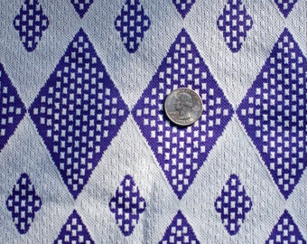 Vintage purple and white knit fabric