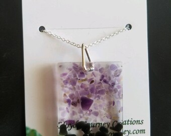 Amethyst and Onyx Pendant