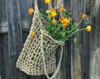 HEMP knit bag - tote bag/ shoulder bag/ purse/ handbag, unique, stylish, /organic bag/ hemp bags / vegan bag