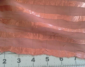 Sheer fabric with Ribbon Stripes 7 Yards X0780