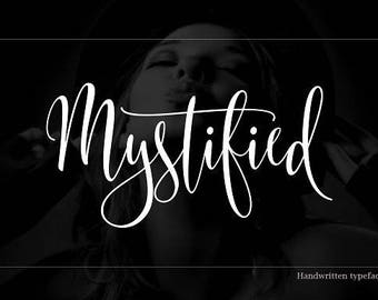 Mystified Fonts Digital font Swirly Font Script Font Digital download swash font Handwritten font calligraphy font wedding font Cricut font