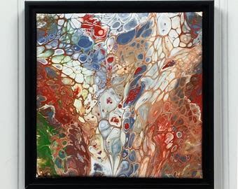 8" x 8" Framed Acrylic Abstract