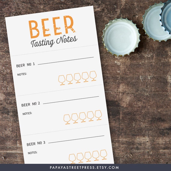 Items similar to Printable beer tasting scorecard, beer tasting notes