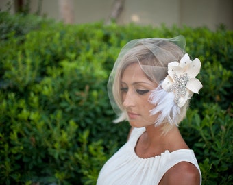 Vintage-inspired birdcage veil