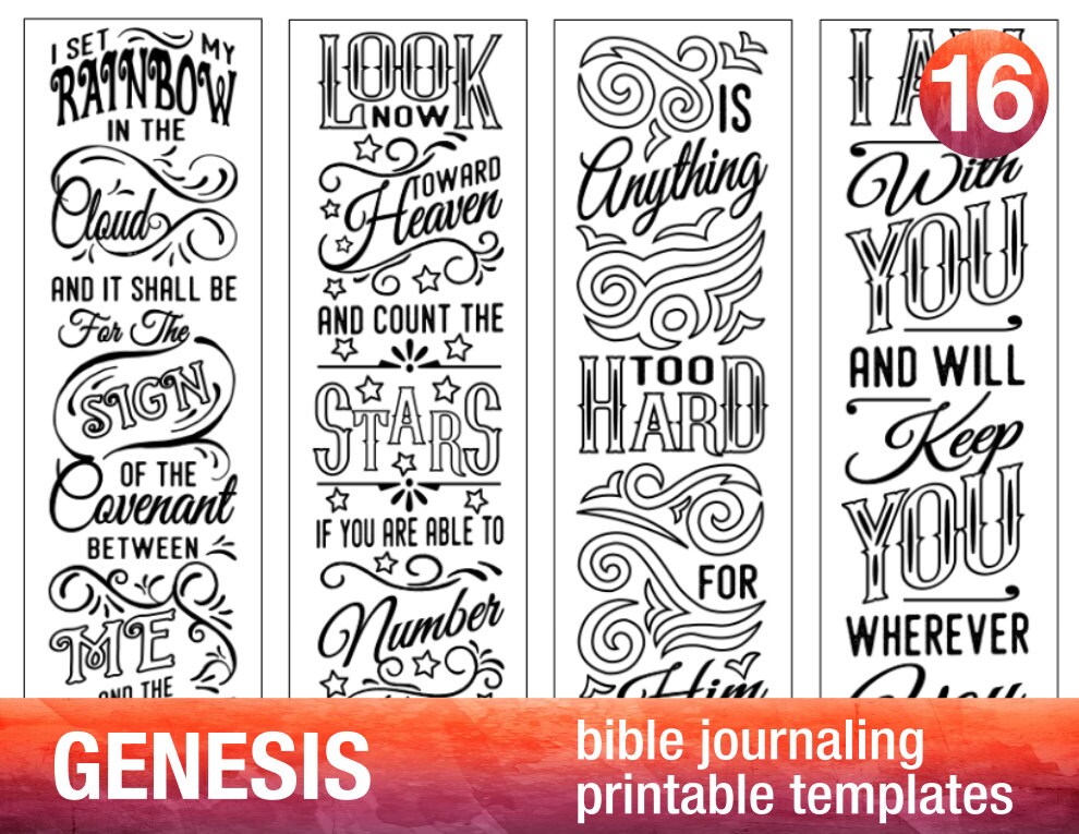 GENESIS 4 Bible journaling printable templates illustrated
