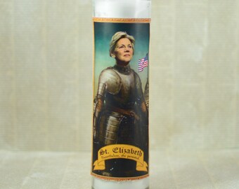Elizabeth Warren Prayer Candle - Saint Elizabeth Warren - Nevertheless She Persisted - Warren in 2020 - Senator Warren - Political Gift