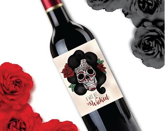 Halloween wine label / wine label / halloween / wine/ labels / halloween gifts