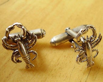 Lobster Sterling Silver Cufflinks