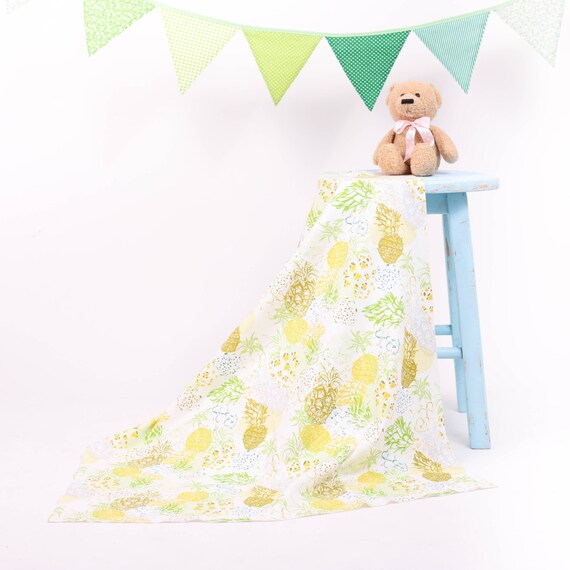 Pineapple Swaddle Blanket Organic Baby Blanket Pineapple