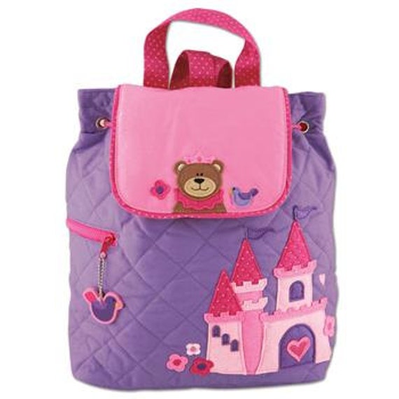 FREE PERSONALIZATION, Children's Backpack, Custom Embroidery, Monogram, Stephen Joseph, Personalized Girl Princess Bear Backpack.