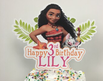 MOANA Cake Toppers / Die Cuts / Centerpiece / Birthday Party / Decorations / Party Supplies / Decor