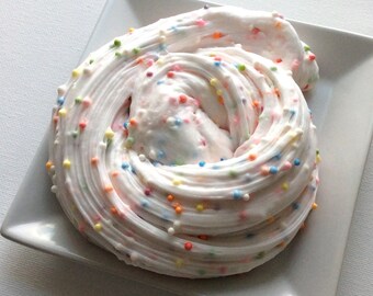 Birthday Cake Slime, fluffy slime, marshmallow Slime, white slime, rainbow slime, slime without borax, floam slime
