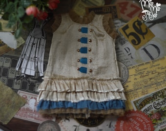 Shabby Chic Antique Dress/Outfit for Blythe/Pullips Dress/ Licca/ Azone A88
