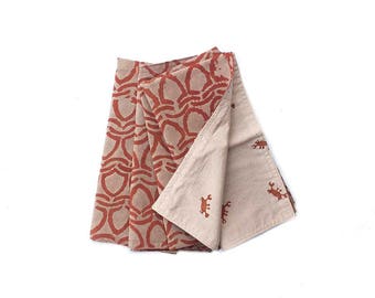Napkins Cotton Reversible table linens SAMPLE SALE bohemian boho tabletop home decor block print dining table Kitchen and Dining - CRAB