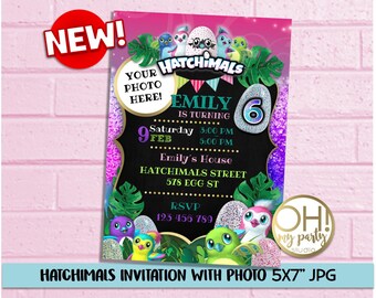 Hatchimals Birthday Party Invitation, Hatchimals Birthday Invitation, Hatchimal Party Supplies, Hatchimal Invitation, Hatchimals party