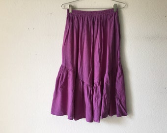 FREE SHIPPING - Vintage 70s India Cotton Gauze Skirt Boho Hippie