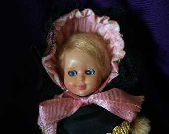 Vintage Celluloid Doll in Danish Amager Traditional Costume - 1960