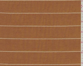Golden Orange Pinstripe Shantung, Fabric By The Yard