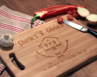 Housewarming Gift First Home, Personalized Cutting Chopping Board, New Home Sign, Personalised Housewarming Gift, First Home Gift, New Home