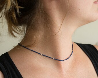 navy necklace