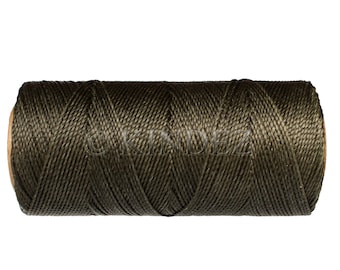 Waxed Cord, Linhasita Beading String, 15 meters/16 yards Beaded Jewelry Cord, Bookbinding - Dark Green
