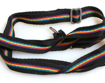 1960s Camera Strap//Rainbow Strap//Thin strap//Vintage Strap