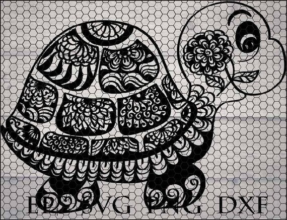 Download Zentangle svg file / animal mandala svg / zentangle turtle svg