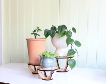 Indoor Plant Stand | Indoor Maple Wood Plant Stand | Wood Plant Holder | Pot Stand