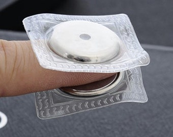 Magnetic snaps 4 pairs sew-in, hidden, invisible, in clear plastic pocket, 9mm, 10mm, 11mm, 13mm, 15mm, 17mm, 20mm , FREE domestic shipping