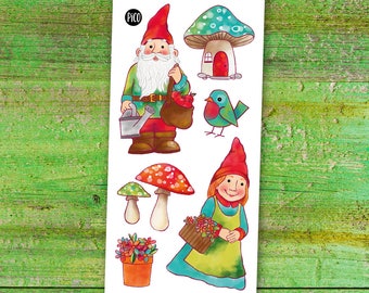 Temporary Tattoos - The garden gnomes