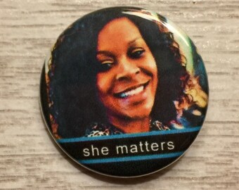 Sandra Bland | Black Lives Matter | 1.25 inch pinback button | BLM